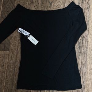 Black off the shoulder top